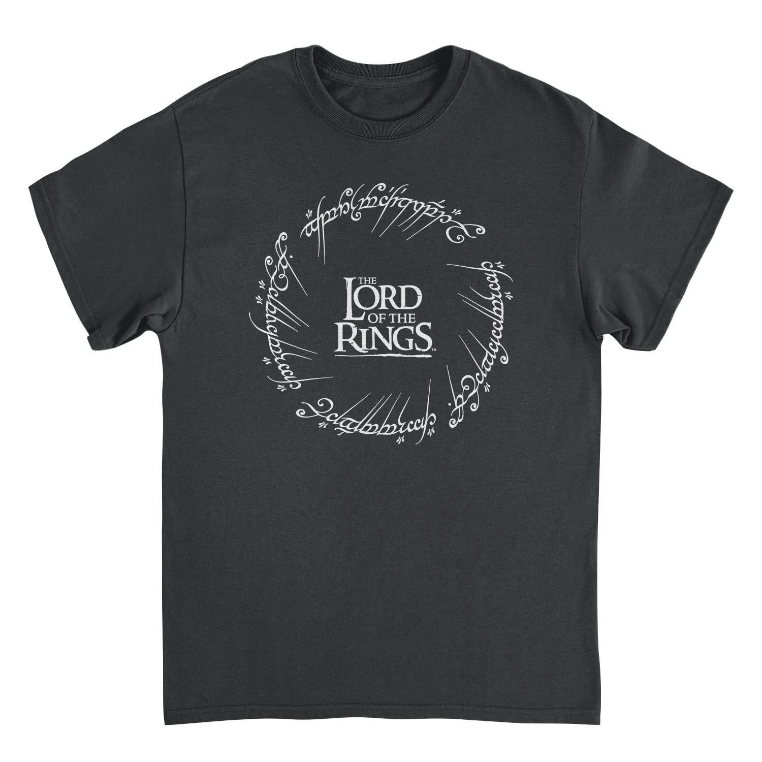 Lord of the Rings Logo T-Shirt – Middle-earth Movie Graphic Tee (Black, Unisex)