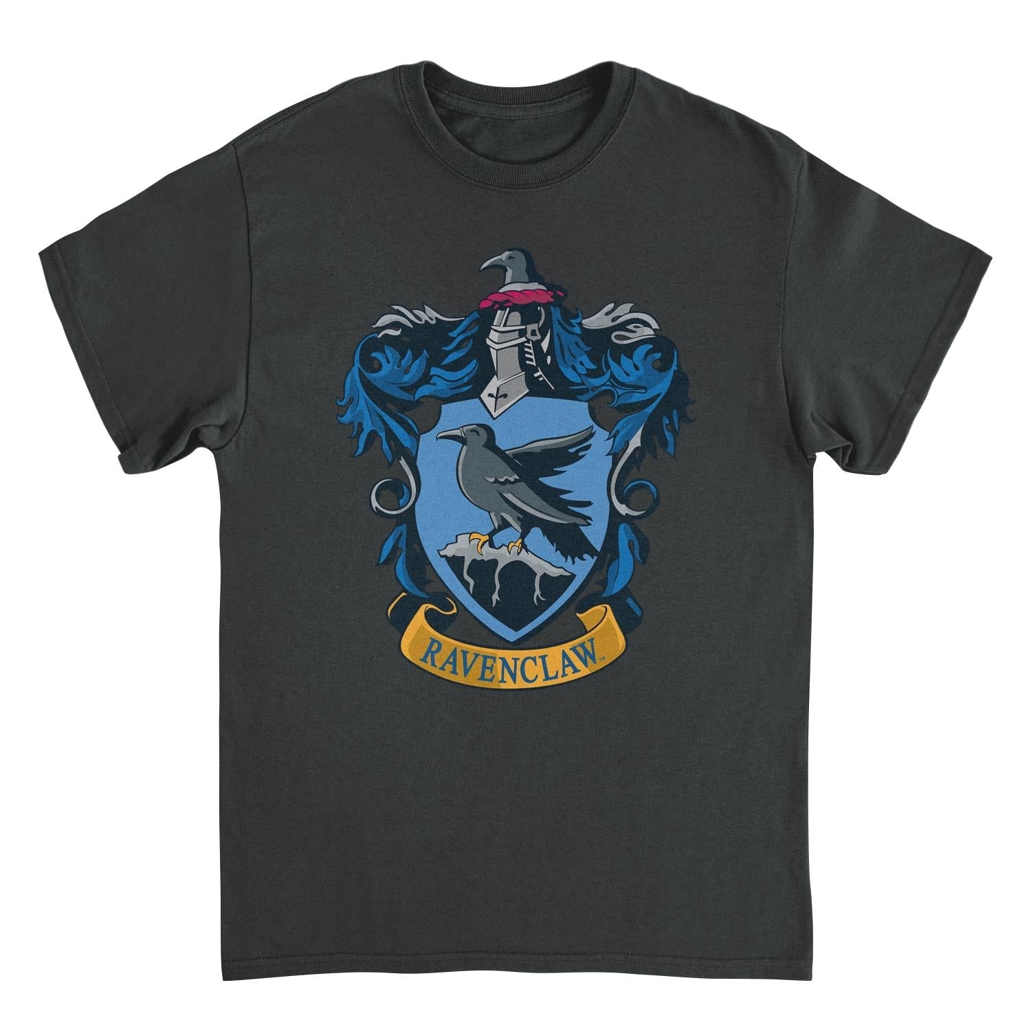 Harry Potter Ravenclaw House T-Shirt – Wizarding World Crest Graphic Tee (Black, Unisex)