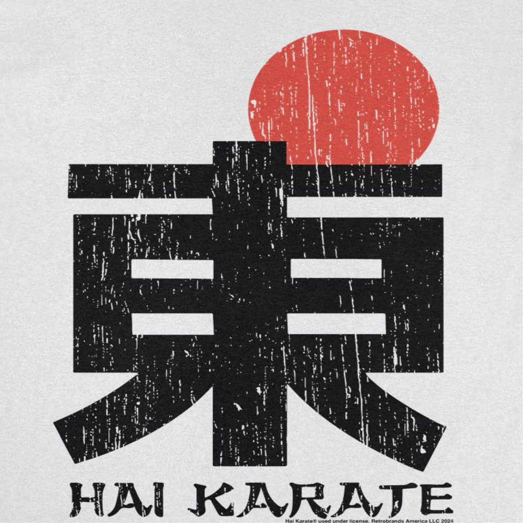 Hai Karate Japanese Sun T-Shirt – Vintage Martial Arts Graphic Tee (White, Unisex)
