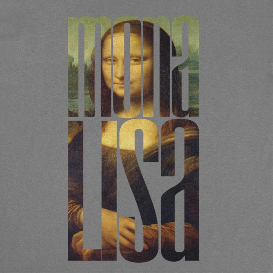 Classic Paintings Mona Lisa Cut Da Vinci Charcoal T-Shirt