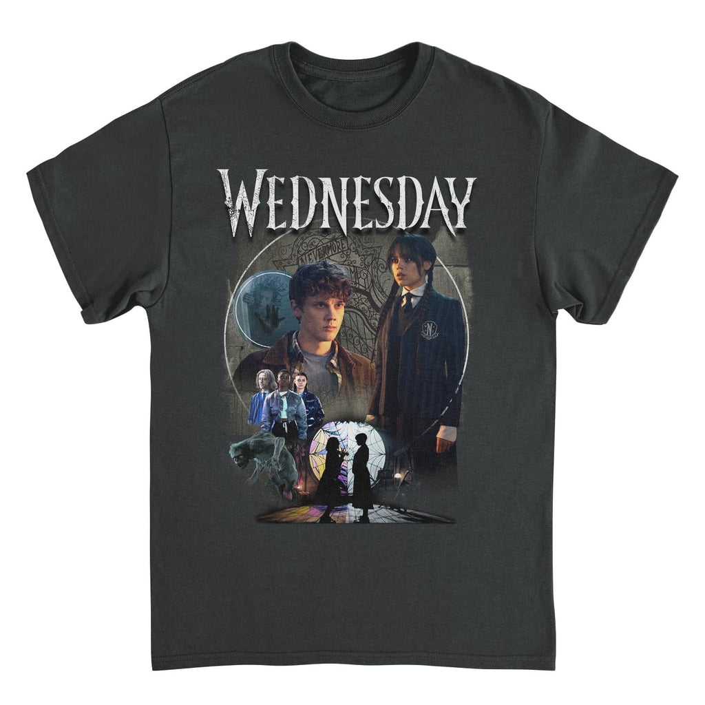 Wednesday Compilation Photo Black T-Shirt