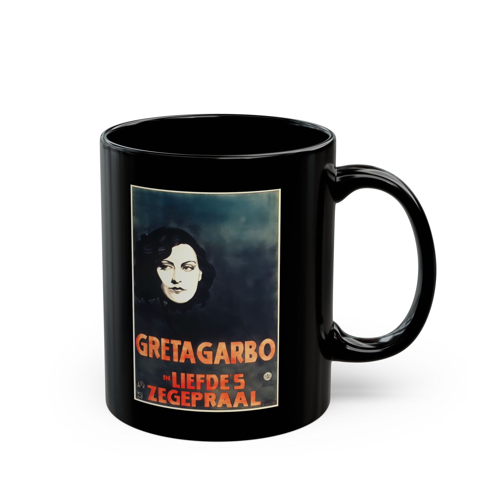 Greta Garbo Black Mug 11oz