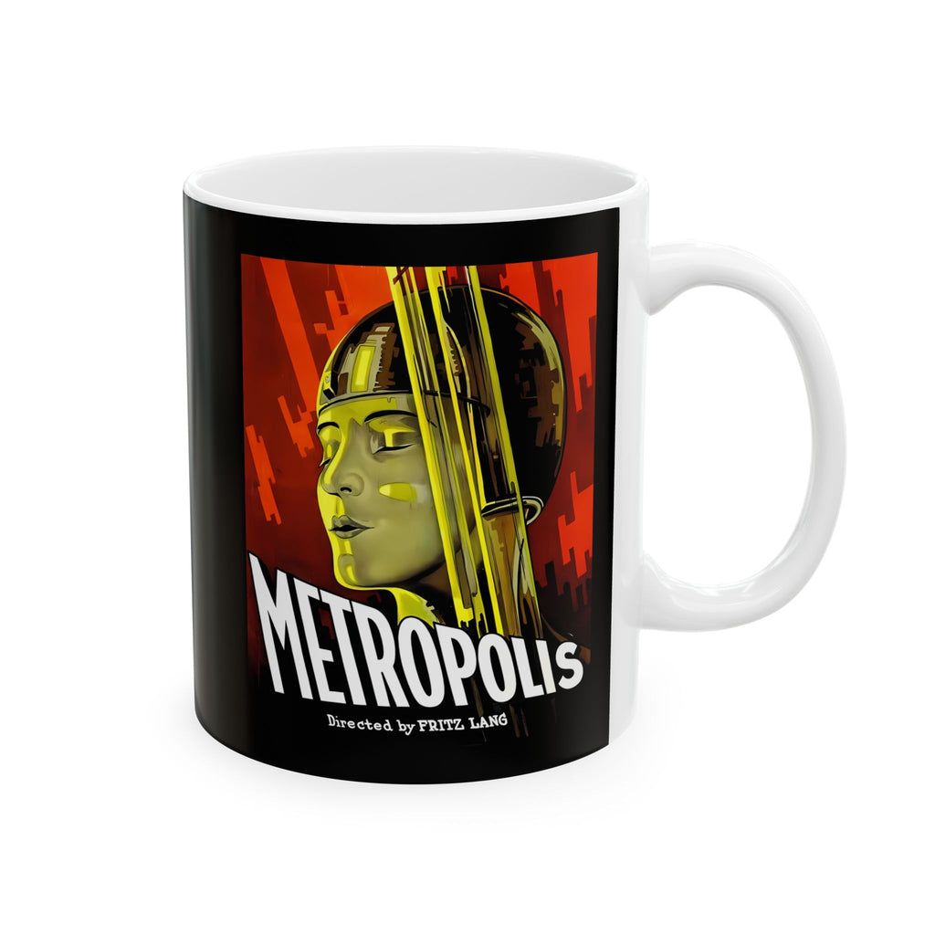 Metropolis Ceramic Red-Black Mug 11oz