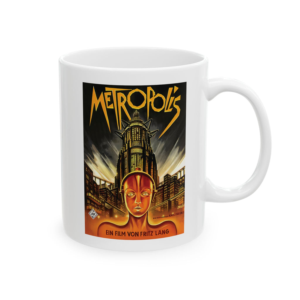 Metropolis retro poster White Ceramic Mug 11oz