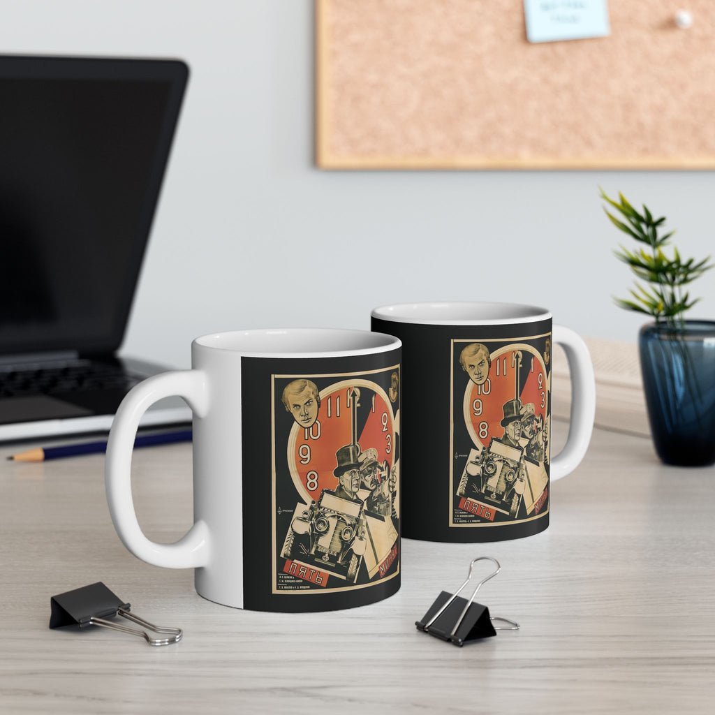 Soviet Avant-Garde "Five Minutes" Ceramic Mug 11oz