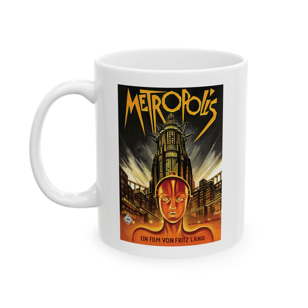 Metropolis retro poster White Ceramic Mug 11oz