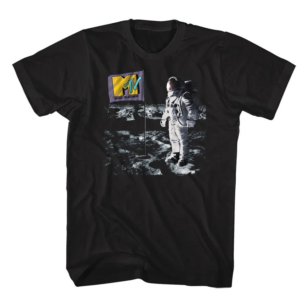 MTV Flag on Moon T-Shirt