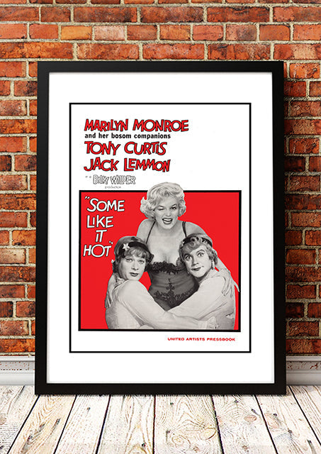 NNEDSZ Marilyn Monroe ‘Some Like It Hot’ Framed Movie Poster! - Framed A4