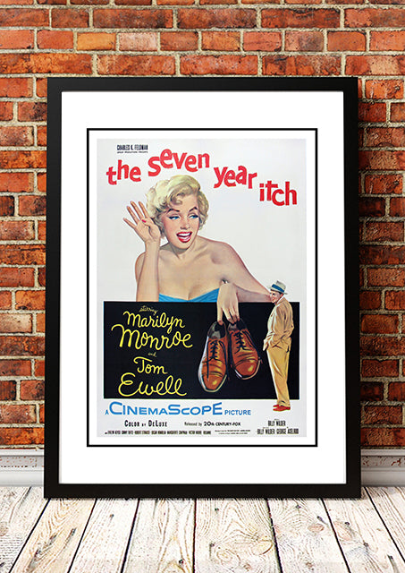 NNEDSZ Marilyn Monroe ‘The Seven Year Itch’ Framed Movie Poster! - Framed A3