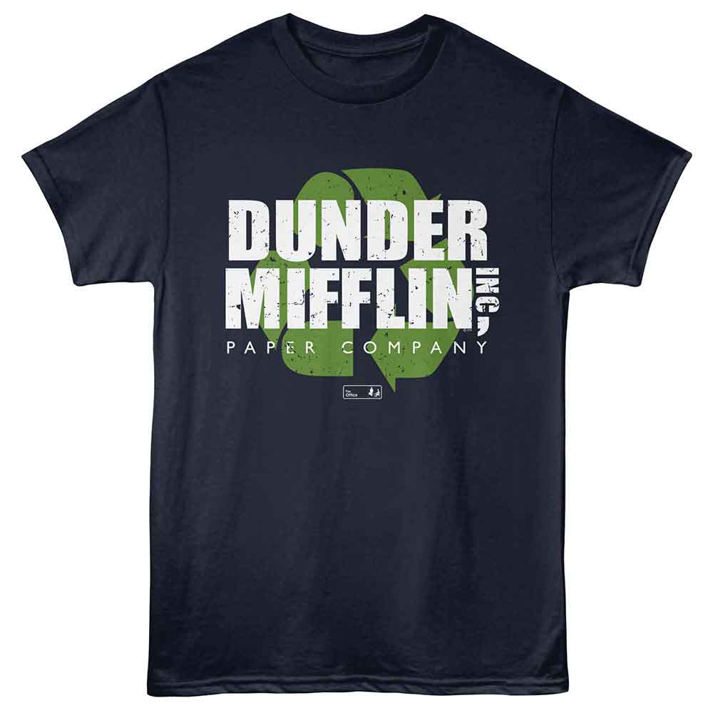 The Office Dunder Mifflin Recycle Navy T-Shirt