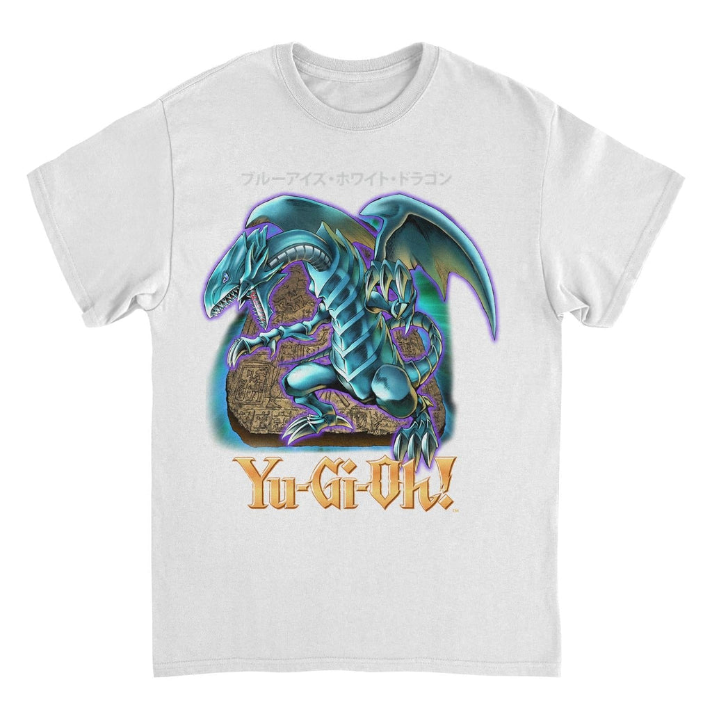 Yu-Gi-Oh Blue Eyes White Dragon T-Shirt – Anime Graphic Tee (White, Unisex)