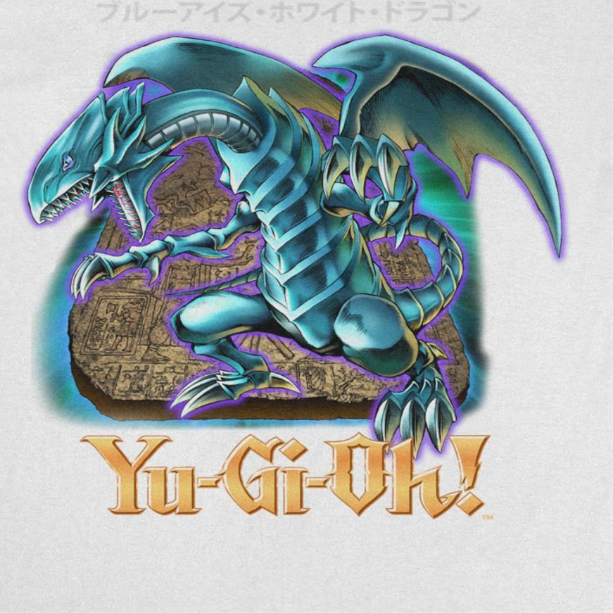 Yu-Gi-Oh Blue Eyes White Dragon T-Shirt – Anime Graphic Tee (White, Unisex)