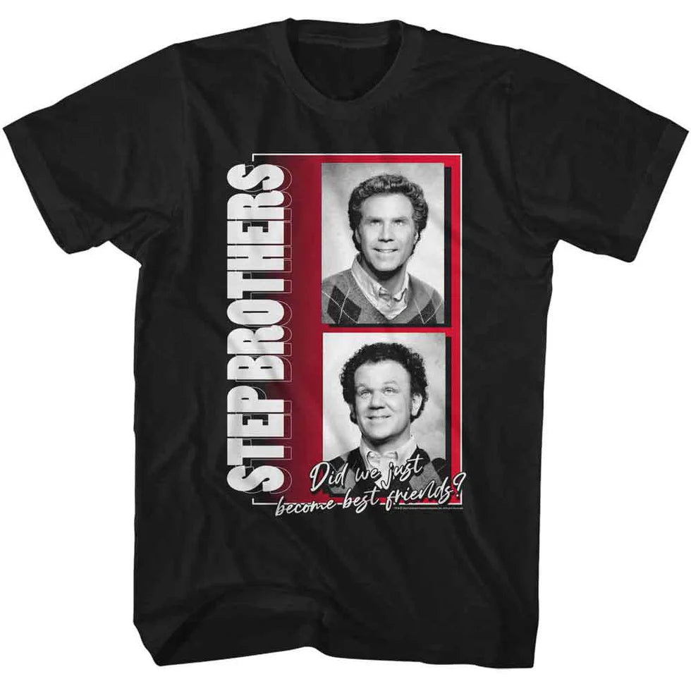Step brothers, black & white T-shirt
